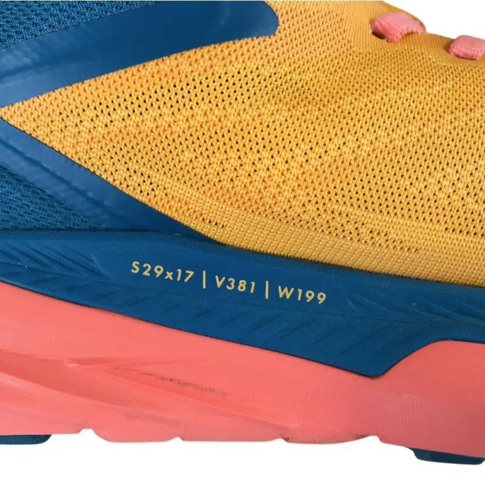 HOKA One One Zinal Trail Running Shoe Sneaker Women 10B Orange Mesh Everyday